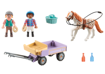 PLAYMOBIL HORSES OF WATERFALL Пони-карета 71496 (71496P)