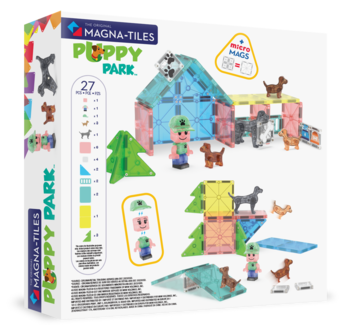 MAGNA-TILES Magnētiskais konstruktors Kucēnu parks, 27 gab. (252027MT)