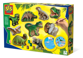 SES Ģipša liešanas komplekts Dinozauri (01403S)