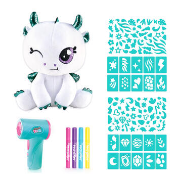 AIRBRUSH PLUSH Plīša Pūķis DIY komplekts ar aerogrāfu, 25 cm (AIR085)