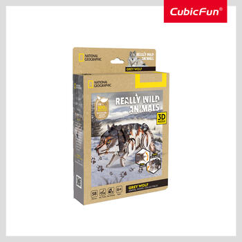 CUBICFUN NATIONAL GEOGRAPHIC 3D пазл «Серый волк» (DS1180H)