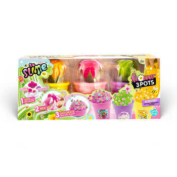 SO SLIME Slime gatavošanas komplekts Puķu pods, 3 gab. (SSC418)