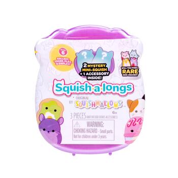 SQUISHMALLOWS SQUISH-A-LONGS Figūriņas slēgtā iepakojumā, 2 gab. 2,5 cm (SQAL0242)