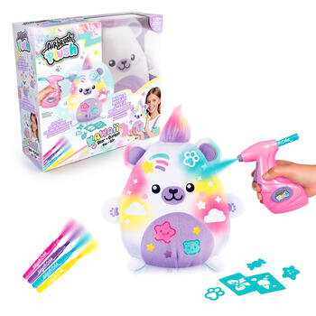 AIRBRUSH PLUSH Plīša DIY komplekts Kawaii Bear ar aerogrāfu, 25 cm (AIR067)