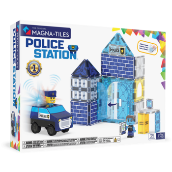 MAGNA-TILES Magnētiskais konstruktors Policijas iecirknis, 35 gab. (252035MT)
