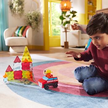 MAGNA-TILES Magnētiskais konstruktors Ugunsdzēsēju glābšana, 27 gab. (252027FRMT)