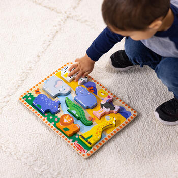 MELISSA & DOUG Safari puzle ar lieliem gabaliem (6073071)