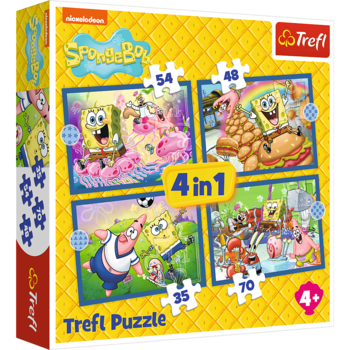 TREFL SPONGEBOB Комплект пазлов 4в1 Губка Боб (34674T)
