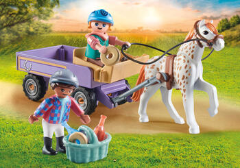 PLAYMOBIL HORSES OF WATERFALL Пони-карета 71496 (71496P)