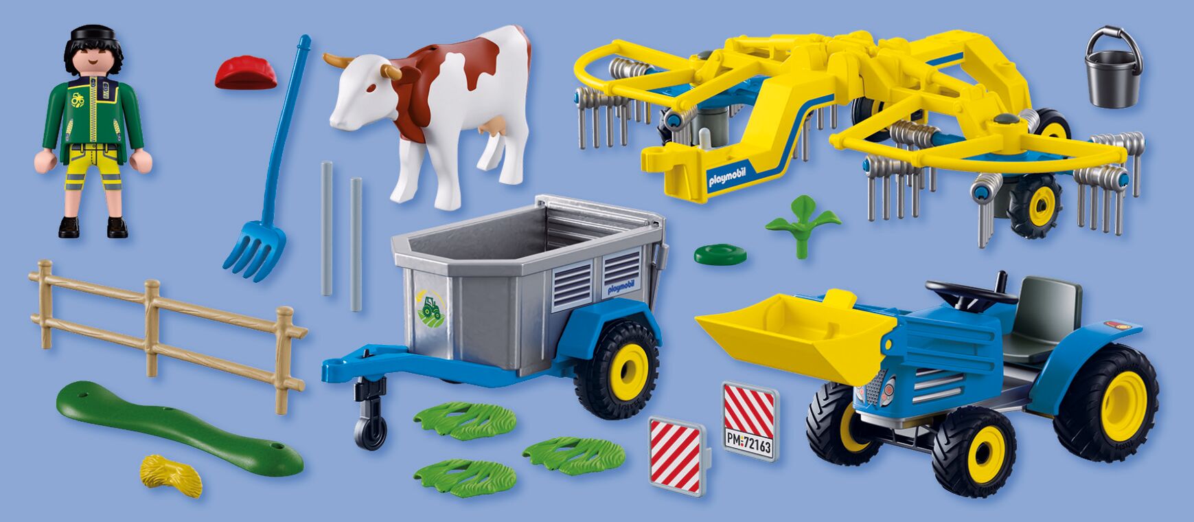 PLAYMOBIL Малый трактор с сеноворошилкой 72163 (72163P)
