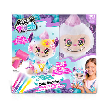 AIRBRUSH PLUSH Plīša rotaļlieta ar aerogrāfu Cutie Monster, 25 cm (AIR078)