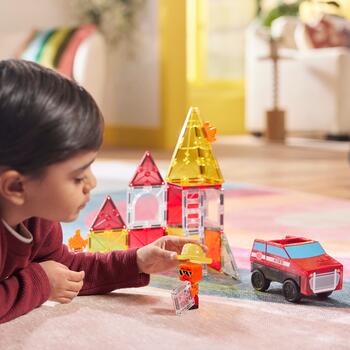 MAGNA-TILES Magnētiskais konstruktors Ugunsdzēsēju glābšana, 27 gab. (252027FRMT)