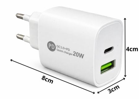 Быстрое сетевое зарядное устройство для телефона 20W кабель 3в1 (P04141)