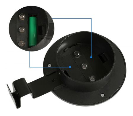Dārza lampa ar saules bateriju 3LED melna (PZD52)