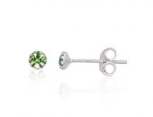 Серебряные серьги-пуссеты #2202663_CZ-LG, Серебро 925°, Цирконы. Вес: 0.3