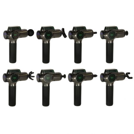 Masāžas pistole + 8 uzgaļi + USB + soma (3713)