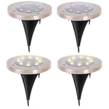 Садовая лампа c солнечной батареей 8 LED 4 шт. теплый белый (4964)