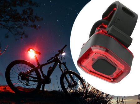 Velosipēda aizmugurējais lukturis USB (P14494)