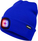 One size теплая вязаная шапка со светодиодной подсветкой с 2 уровнями яркости (blue)