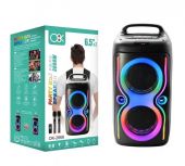 Skaļrunis ar 2 mikrofoniem un pulti 3000W OK-2666 (P06401)