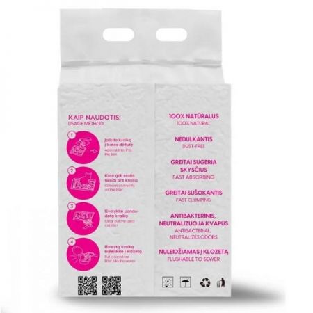 BelCat Tofu Clumping Cat Litter Strawberry - комкающийся, гранулированный наполнитель для кошачьего туалета из соевого волокна с ароматом клубники 6 л (6977777620660)