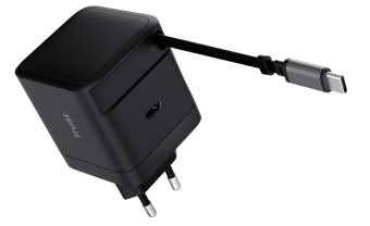 Lādētājs Trust Maxo 65W Black USB-C 67 cm izvelkams vads (25805)