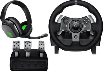 Spēļu stūre Logitech G920 Racing Wheel + Astro A10 komplekts (991-000487)