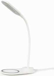 Galda lampa Gembird Desk Lamp with Wireless Charger White (TA-WPC10-LED-01-W)