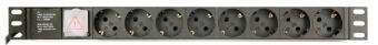 Gembird Power Distribution Unit PDU 8 Schuko Sockets 1U 16A C14 Plug 3m (EG-PDU-014-C14)