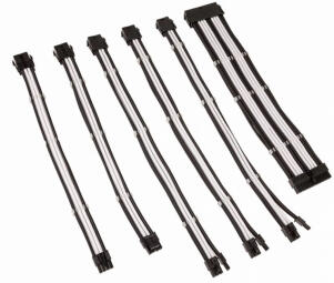 PSU Kabeļu Pagarinātāji Kolink Core 6 Cables Black / White (COREADEPT-EK-BWH)