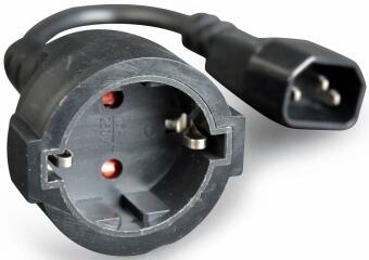Kabelis-Pāreja Gembird Power adapter kab C14 input and Schuko output (PC-SFC14M-01)