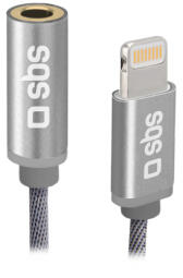 Adapteris-Kabelis SBS Audio Adapter Braided Lightning (M) - 3.5 mm (F) (TEADAPTJACKMFIW)