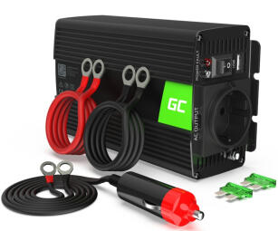 Strāvas pārveidotājs Green Cell Car Power Inverter Converter 24V to 230V 500W/1000W Pure Sine (INV17)