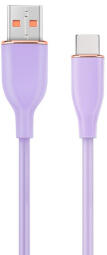 Kabelis Gembird Premium silicon USB-A Male - USB Type-C Male 1.5m Violet (CC-USB2S-AMCM-1.5M-P)
