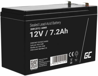 Akumulators Green Cell AGM VRLA 12V 7.2Ah (AGM05)