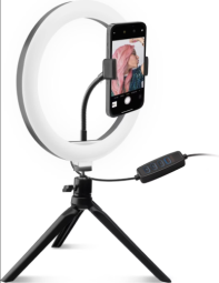 Telefona statīvs SBS Tripod 20cm LED Ring Light (TESELFIERING8)