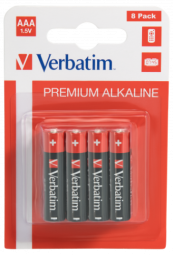 Baterijas Verbatim AAA Premium Alkaline 8-Pack 1.5V (49502V)