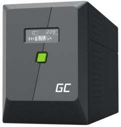 Nepārtrauktas barošanas bloks Green Cell PowerProof LCD UPS 1500VA 900W USB 4x Schuko + IEC (UPSLM900)