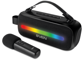Pārnēsājams skaļrunis Sven PS-255 Black with Microphone (PS-255)