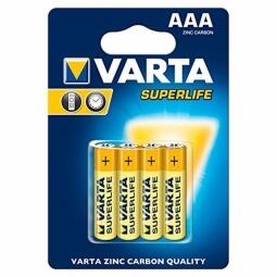Baterijas Varta AAA SuperLife Zinc Carbon 4 Pack (4008496676187)