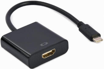 Adapteris Gembird USB Type-C Male - HDMI Female 4K@30Hz 15cm Black (A-CM-HDMIF-03)