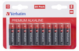 Baterijas Verbatim AA Premium Alkaline 20-Pack 1.5V (49877V)