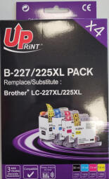 UPrint Brother 225XL BK (30ml)+C+M+Y (13ml) (B-227/225XL-4PACK-UP)