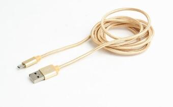 Gembird cotton braided USB Lightning 1.8m Gold (CCB-MUSB2B-AMLM-6-G)