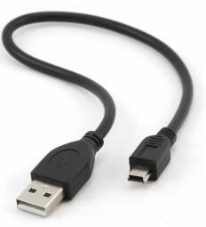 Kabelis Gembird USB Male - MiniUSB Male 0.3m Black (CCP-USB2-AM5P-1)