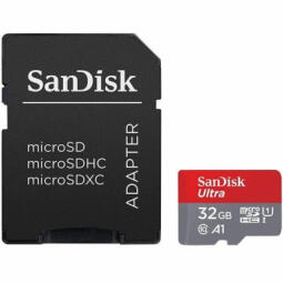 SanDisk Ultra 32GB MicroSDHC + Adapter (SDSQUA4-032G-GN6MA)