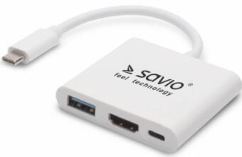 Adapteris Savio USB Type-C - HDMI (AK-48)