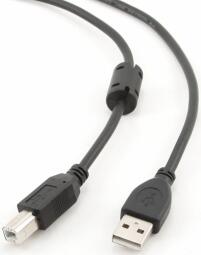 Kabelis Gembird Premium USB Male - USB Male B 3m Black (CCF-USB2-AMBM-10)