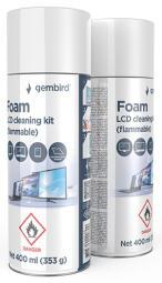 Tīrīšanas komplekts Gembird Foam LCD Cleaning Kit 400 ml (CK-LCD-08)