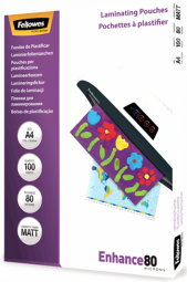 Laminēšanas plēve Fellowes A4 80 Micron - Matt Laminating Pouches (100 pack) (5452103)